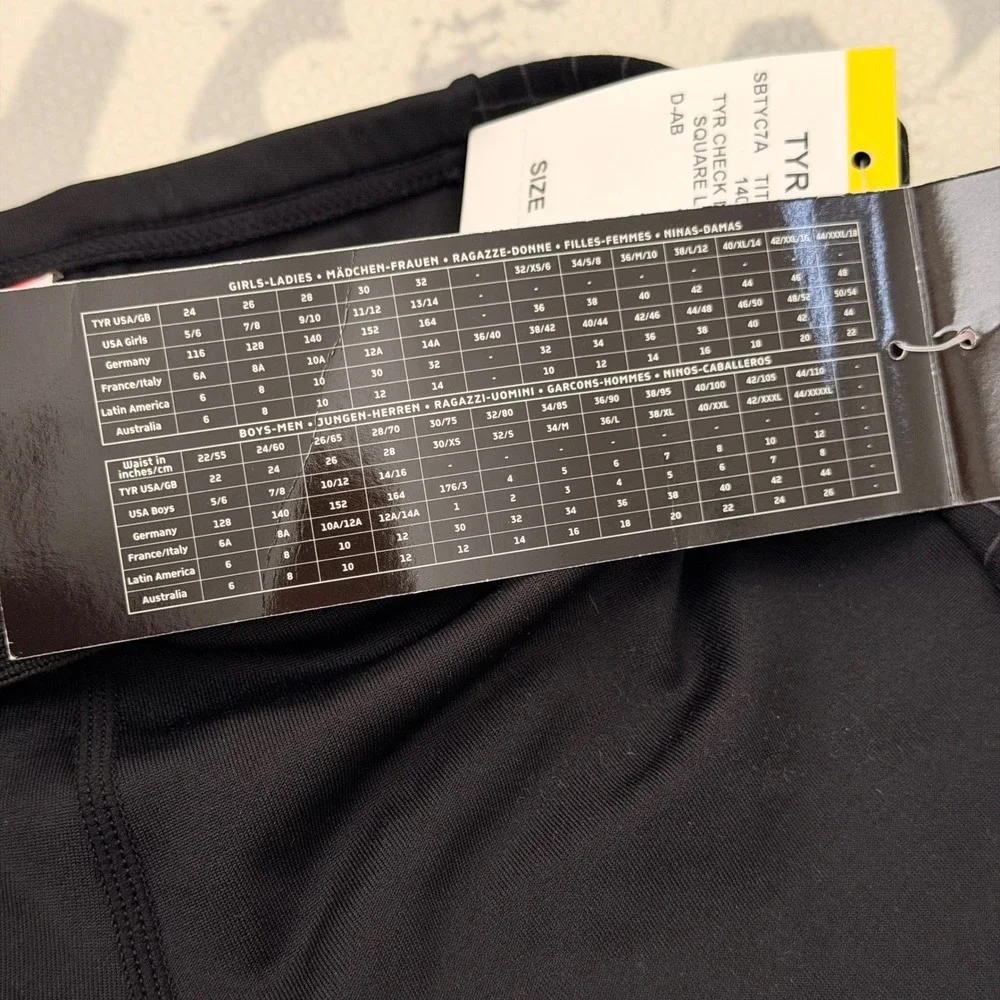 255.New TYR Durafast Black Swim Shorts Women S 32 Small Triathlon CrossFit Lift